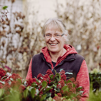Gabi Schmidt von der Gärtnerei Haucap in Hollage
